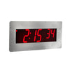 ONT6CR  6 Digit PoE Clock, Red LED, IP65 Rated, Stericide Resistant, Recessed Mount with 316 Stainless Steel Case and Faceplate