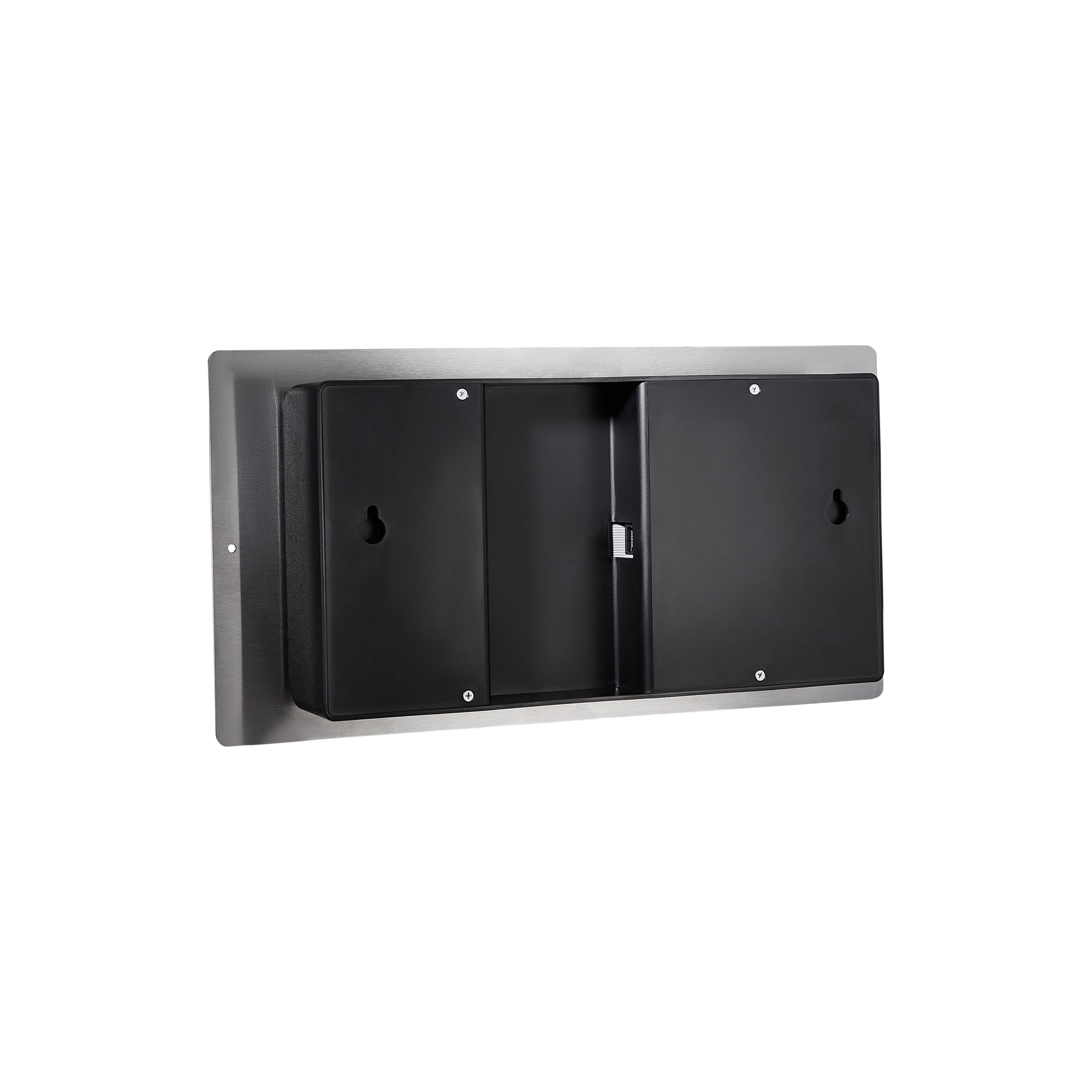 Rear view of Novanex ONT4BKFMS-G 4 digit green led  power-over-ethernet digital clock