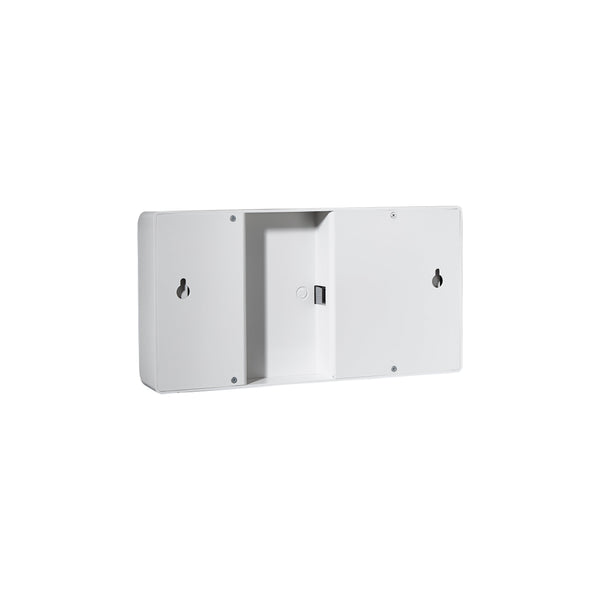 Four digit PoE clock with green LEDs and off-white ABS plastic case