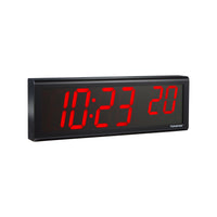 Digital PoE Clocks in Black Powder Coated Aluminum